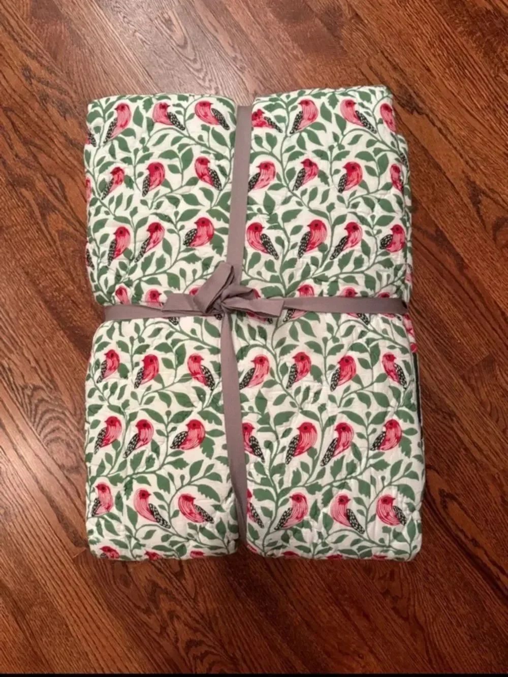 New Anthropologie Iluka 100% Cotton Gauze Floral Quilt Size Queen